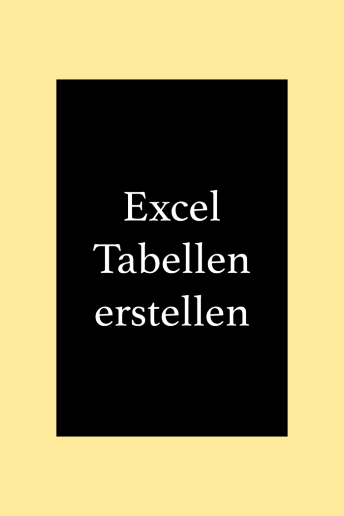Eine Excel Tabelle mit Überschrift erstellen und formatieren.