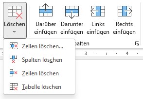 Word Tabelle erstellen