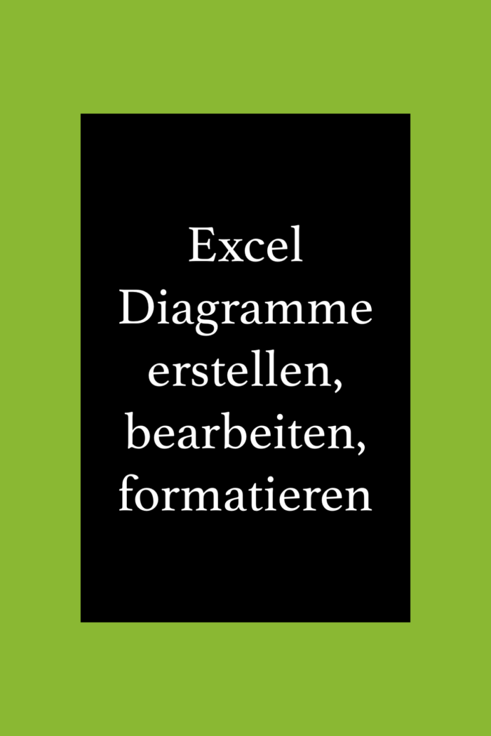 Excel Diagramme erstellen, formatieren und bearbeiten.