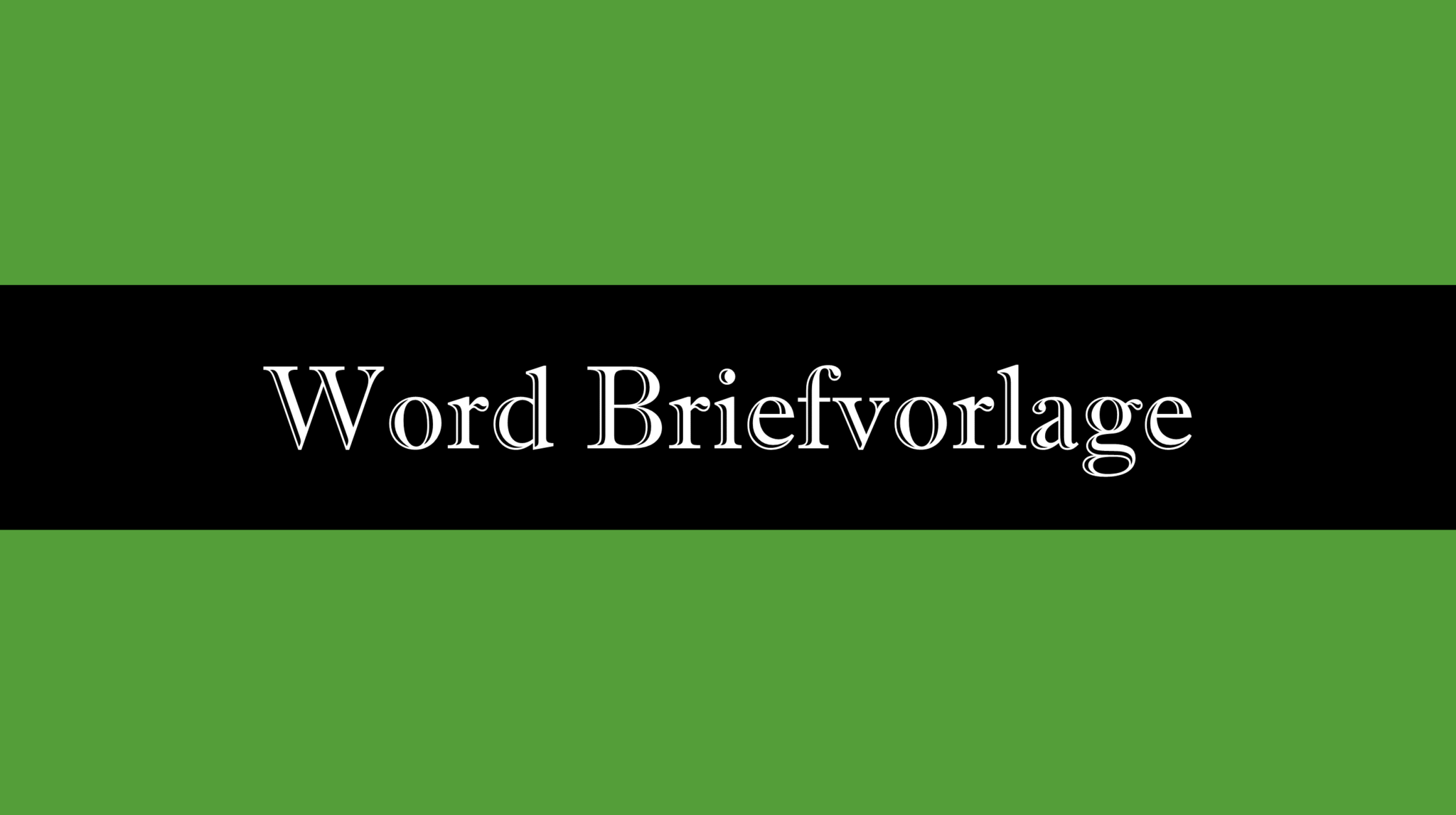 Word: Brief Vorlage mit Fenster | EDV Tipps & Tricks